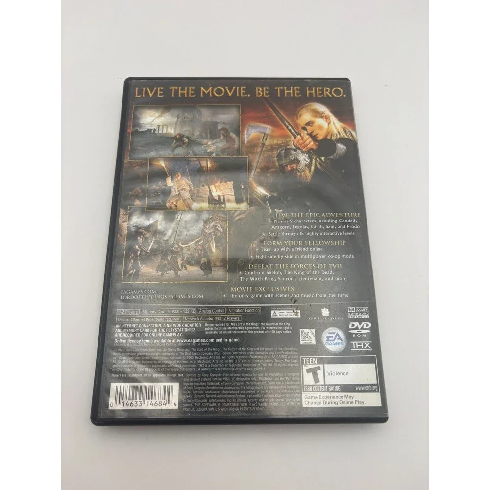 Lord of the Rings: The Return of the King Sony PlayStation 2, 2003, Complete